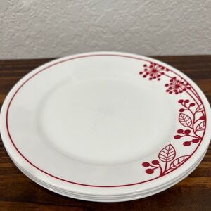 Corelle Berries and Leaves Salad Plate, set of 4, EUC